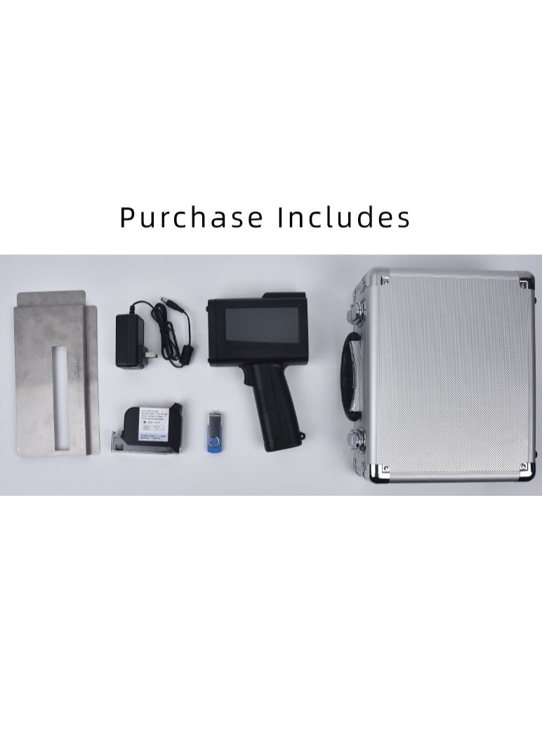 Demin - M20 Arabic Portable Intelligent Upgraded Handheld Inkjet Printer Gun With 4.3 Inch New Ui Design Touch Screen Quick Drying Inkjet Coding Machine For QR Code Barcode Production Date Time Logo Batch Number 600dpi - Image 1