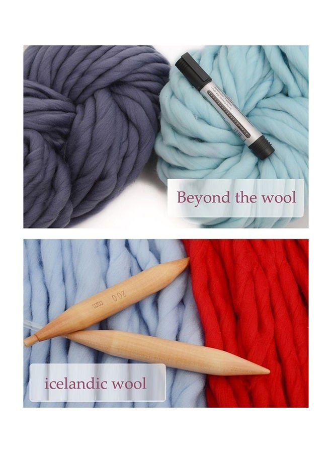 NIBEMINENT Sweater Coarse Yarn Dyed Hand Knit Bar Line Beige 40000x20mm - Image 2