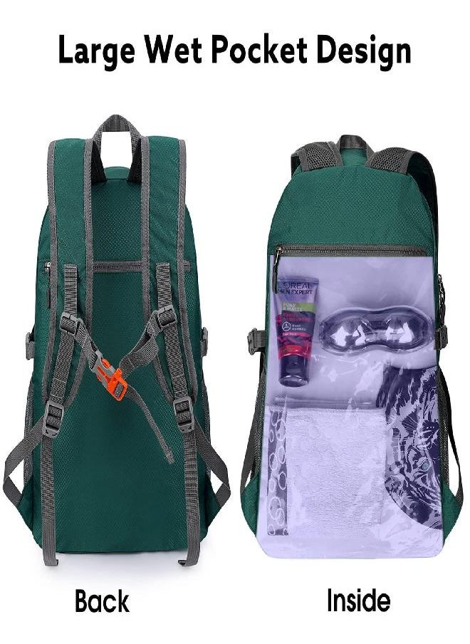 G4Free - 40L Lightweight Packable Hiking Backpack With Wet Pocket, Waterproof Handy Foldable Camping Outdoor Travel Daypack - Image 1