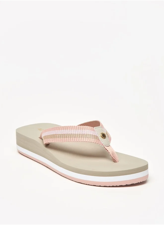 Aqua Women's Printed Thong Slippers