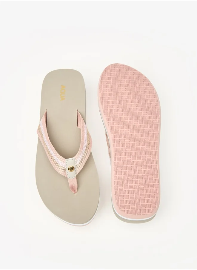 Aqua Women's Printed Thong Slippers