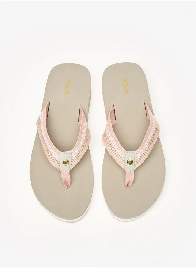 Aqua Women's Printed Thong Slippers