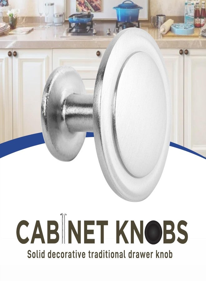 لايف ماستر مجموعة مقابض خزائن لايف ماستر، 20 قطعة، مقاس 1-1/4 بوصة، مطلية بالنيكل المصقول - مقاومة للصدأ، تصميم عصري، مصنوعة من سبائك الزنك المتينة، مزودة ببراغي قصيرة قابلة للتعديل. - Image 4