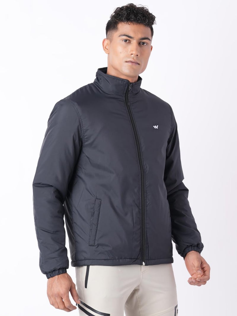 Wildcraft Men Alpine Solid Nylon Blend Collored Casual Quilted Jacket, Full Sleeve - Regular fit, Black, XXL - Image 3