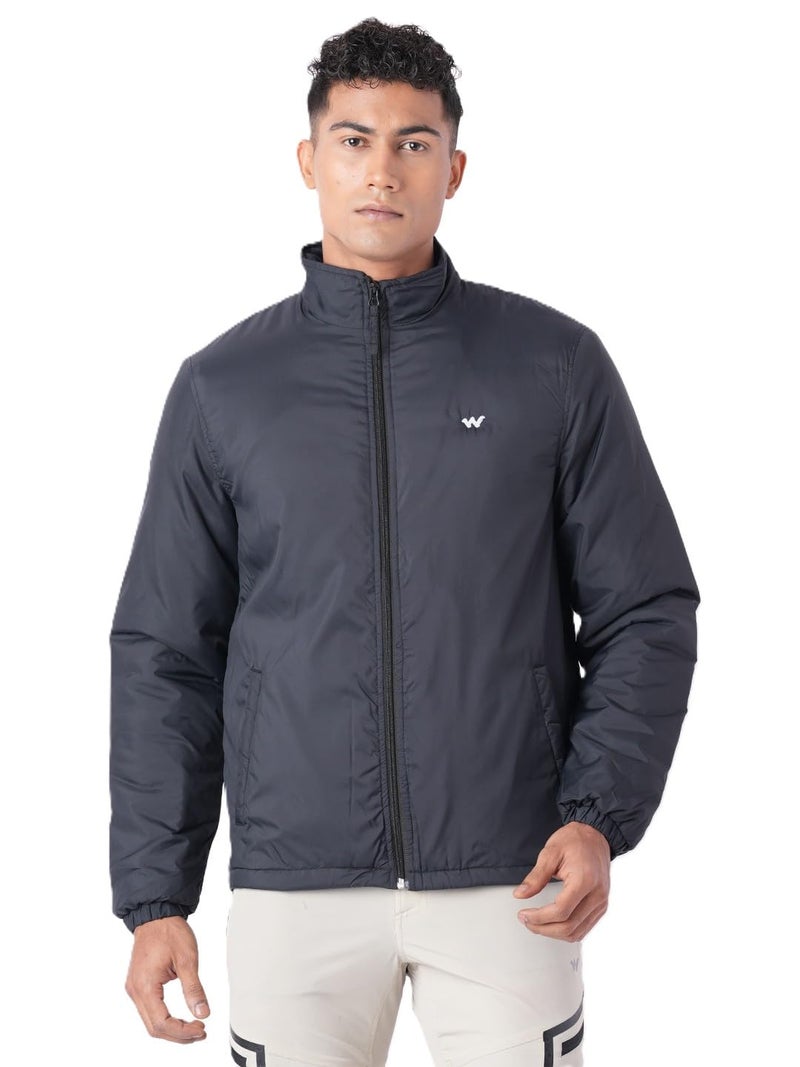 Wildcraft Men Alpine Solid Nylon Blend Collored Casual Quilted Jacket, Full Sleeve - Regular fit, Black, XXL - Image 1