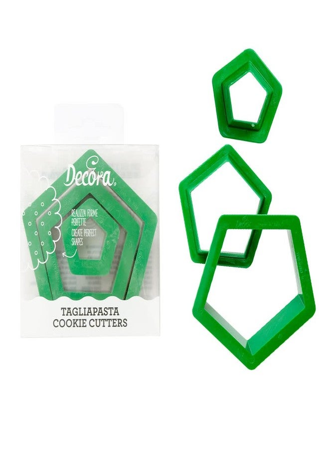 Decora Pentagon Cookie Cutters 1,5/3,5/5 Cm Set of 3 - Image 1