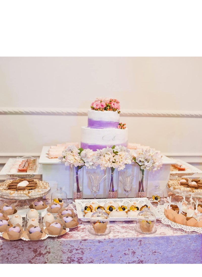 MIXDE - 200 PCS Tulip Cupcake Liners Baking Paper Cups Holders Parchment Paper Greaseproof Muffin Tin Cups Cases Wrappers for Wedding Birthday Party Baby Shower Standard Size Natural - Image 1