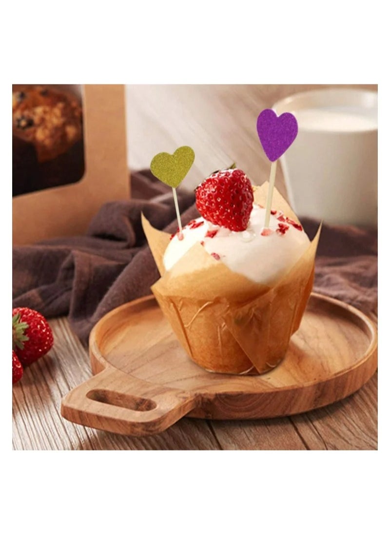 MIXDE - 200 PCS Tulip Cupcake Liners Baking Paper Cups Holders Parchment Paper Greaseproof Muffin Tin Cups Cases Wrappers for Wedding Birthday Party Baby Shower Standard Size Natural - Image 1
