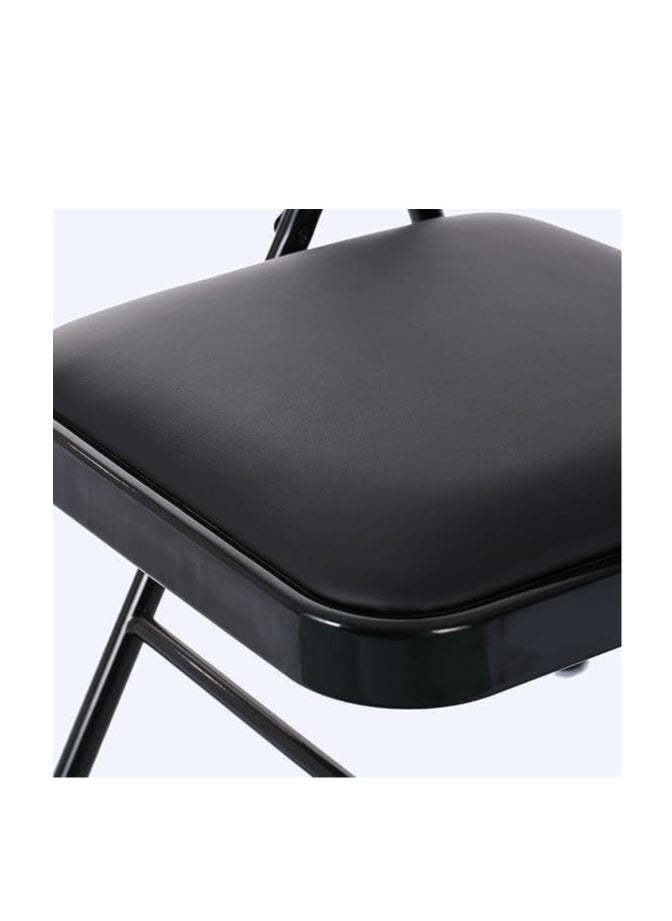 ECVV ECVV Folding Chair With Padded Seats Multi Functional Portable Chair For Home Dining Office Outdoor Fishing, Black  - Image 3