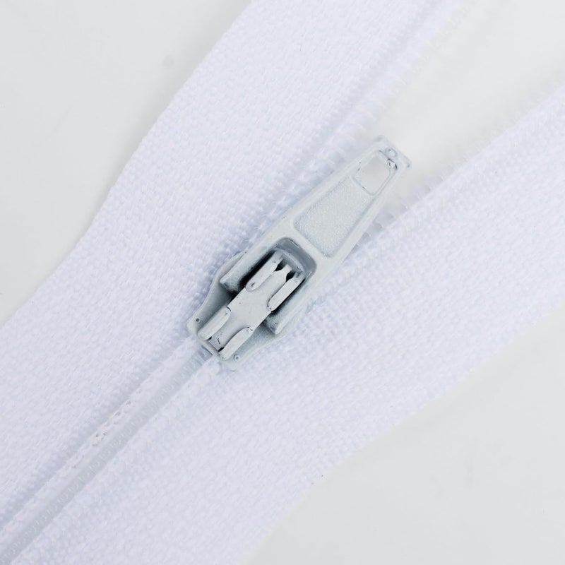 Amariver White Nylon Coil Zippers - 100Pcs Assorted Lengths for Tailor Sewer Sewing Crafter Special Zippers in Bulk - Image 3