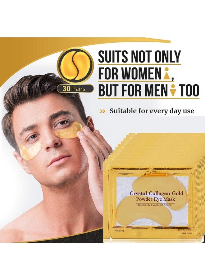 Felico Under Eye Patches 30 Pairs Gold Eye Mask Eye Gel Pads With Collagen Treatment For Reducing Dark Circles Lighten Wrinkles Antiaging Moisturizing Fine Lines Eye Bags Puffiness For Women Men - Image 5