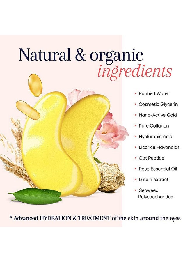 Felico Under Eye Patches 30 Pairs Gold Eye Mask Eye Gel Pads With Collagen Treatment For Reducing Dark Circles Lighten Wrinkles Antiaging Moisturizing Fine Lines Eye Bags Puffiness For Women Men - Image 3