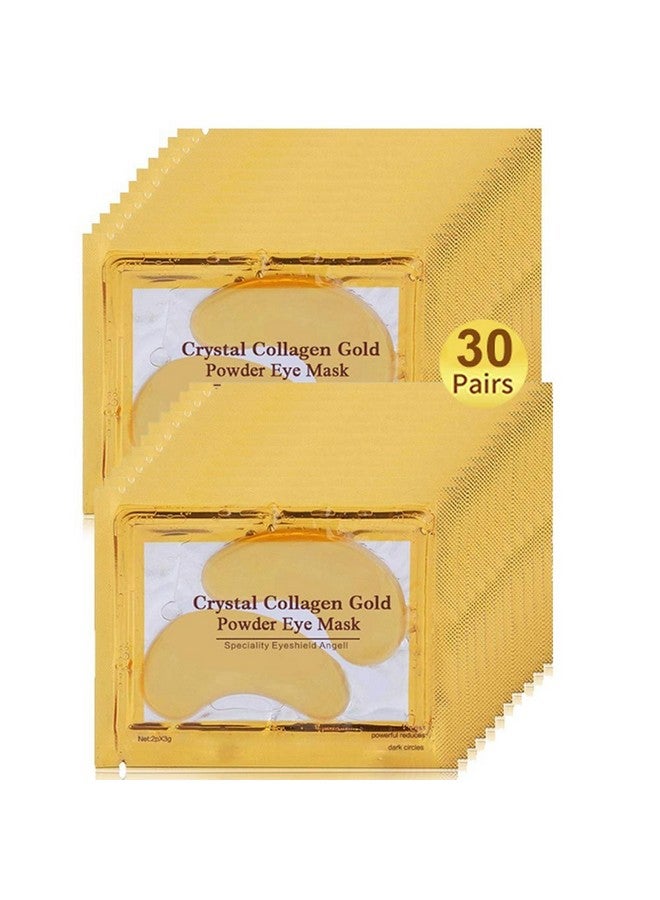 Felico Under Eye Patches 30 Pairs Gold Eye Mask Eye Gel Pads With Collagen Treatment For Reducing Dark Circles Lighten Wrinkles Antiaging Moisturizing Fine Lines Eye Bags Puffiness For Women Men - Image 1