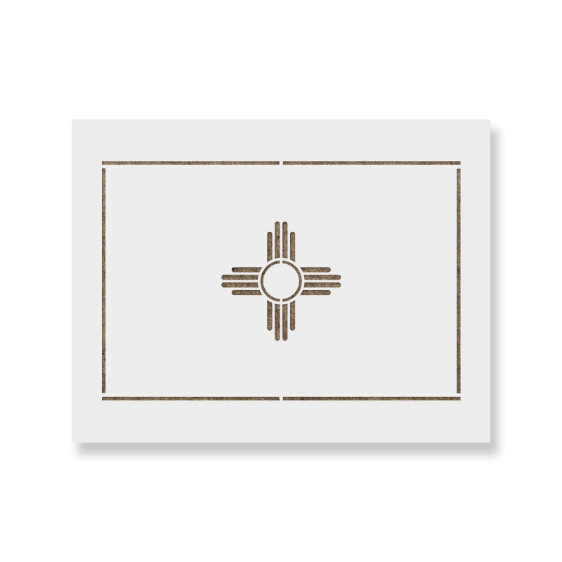 Stencil Revolution New Mexico State Flag Stencil - Templates, Stencil Templates, New Mexico State, Craft Stencil, New Mexico - Image 1