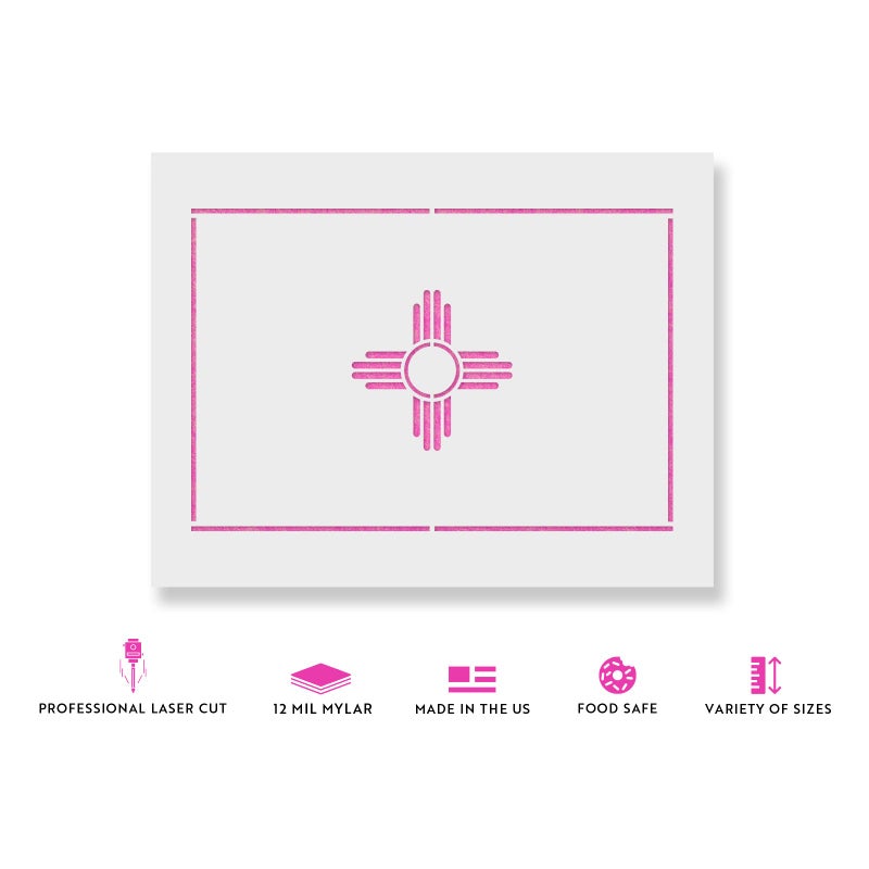 Stencil Revolution New Mexico State Flag Stencil - Templates, Stencil Templates, New Mexico State, Craft Stencil, New Mexico - Image 2