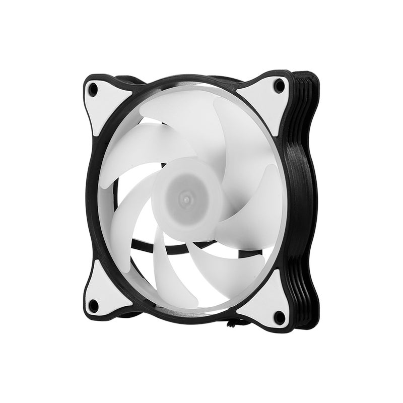 Loquat Computer Radiator Case Cooler Mute Cooling Fan With Adjustable RGB Light 12cm multicolour  - Image 3