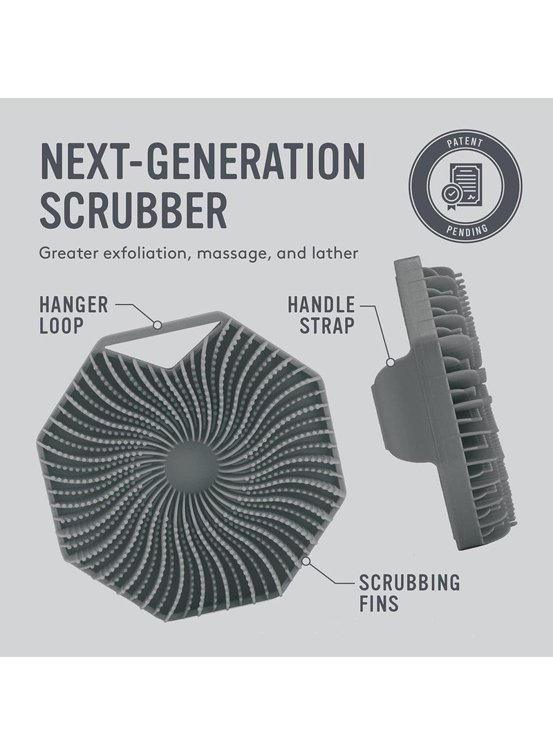 Antimicrobial Silicone Body Scrubber Exfoliating Bath Body Brush for Sensitive Skin Eco Friendly Shower Scrubber for Body Deep Cleaning Brush with Non-Slip Handle Gentle Massage - Image 3