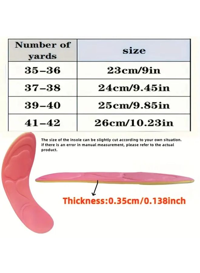 3 Pairs Women Insoles Sakura Pink 6D Cloud Thick Comfortable Breathable Memory Foam Suitable For Athletic And Casual Shoes Size 37 38 - Image 3