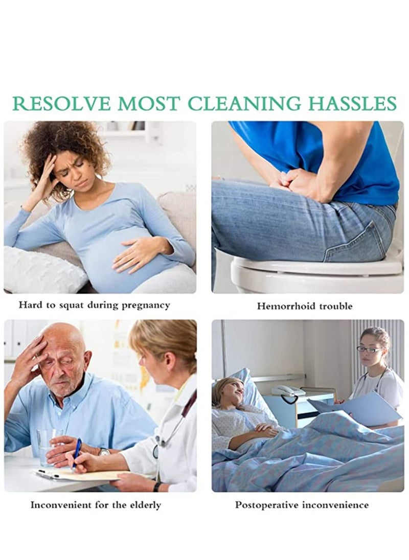 XiuWoo - Sitz Bath for Toilet Seat,Hemorrhoids, Postpartum Care, with Flusher, Comfortable Seating, Deep Enough, Relieve Pain, Anti Overflow, Easy to Use and Clean, Water Massage, Foldable - Image 1