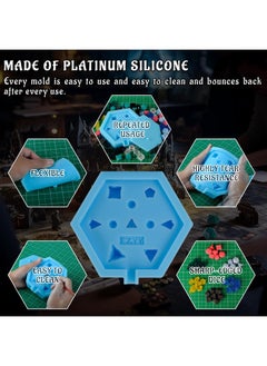 CZYY Dnd Dice Mold Silicone 7 Standard Polyhedral Sharp Edge Dice Slab Mould For D&D Tabletop Rpg  - Image 4