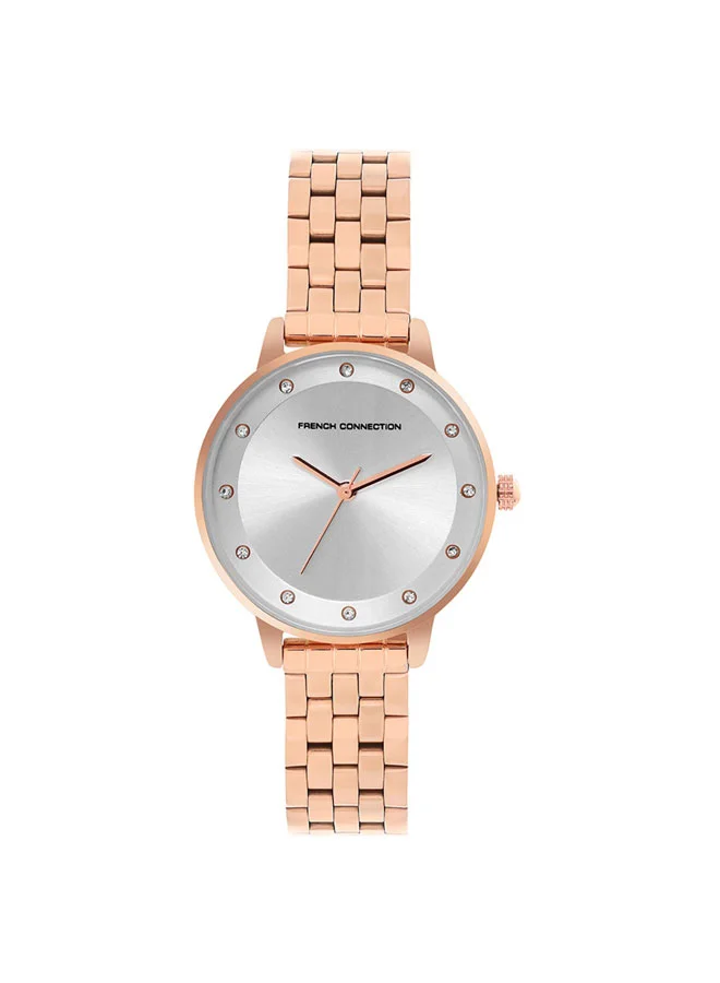 فرنش كونكشن 29mm Women's Quartz Watch with Silver Dial