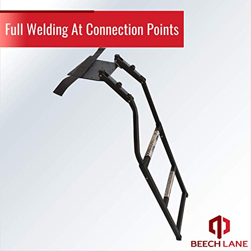 Beech Lane Pickup Truck Tailgate Ladder - Universal Fit, Stainless Steel Self Drilling Hex Screws for Easy Install, Durable Aluminum Step Grip Plates, and Sturdy Rubber Ladder Feet - Image 5