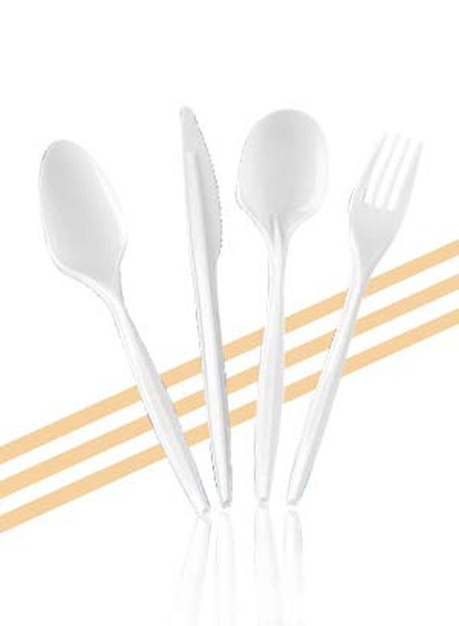 Settings 1000 Count White Plastic Forks - Disposable Cutlery for Parties, Events, Catering, and Takeout disposable forks bulk - Image 3