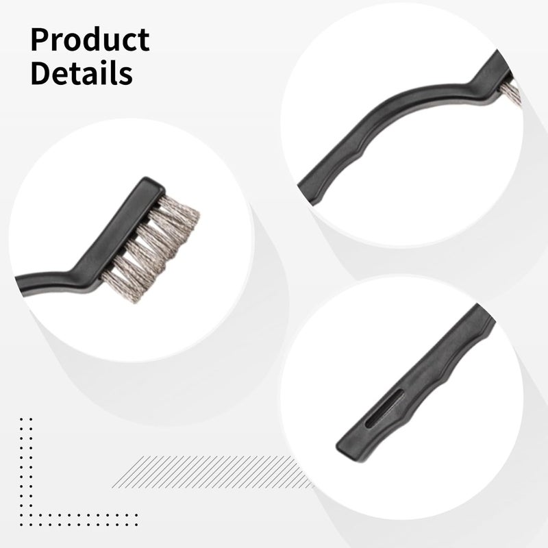 30 Pcs 7-Inch Wire Brushes in Stainless Steel for Rust Elimination, Comes with 2 Scraping Tools, Anti-Slip Handles for Ergonomics, Ideal for Cleaning Metal - Image 2