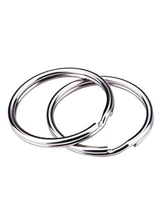 HoneyToys 200Pcs 1"(25Mm) Nickel Plated Silver Steel Round Split Circular Keychain Ring For Car Home Keys  - Image 1
