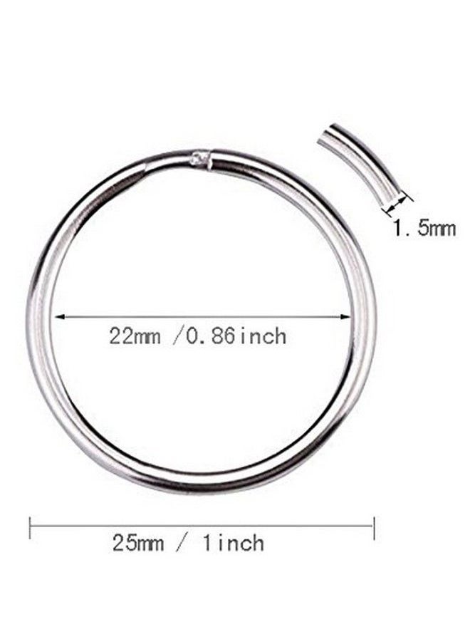 HoneyToys 200Pcs 1"(25Mm) Nickel Plated Silver Steel Round Split Circular Keychain Ring For Car Home Keys  - Image 3