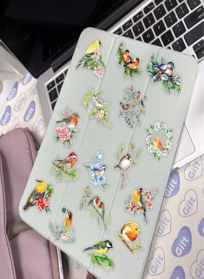 YOKSAS 50PCS Watercolor Bird and Flower Stickers - Clear Nature Stickers for Scrapbooking, Journaling, Resin Crafts, Card Making, Notebooks, Planners - Image 5