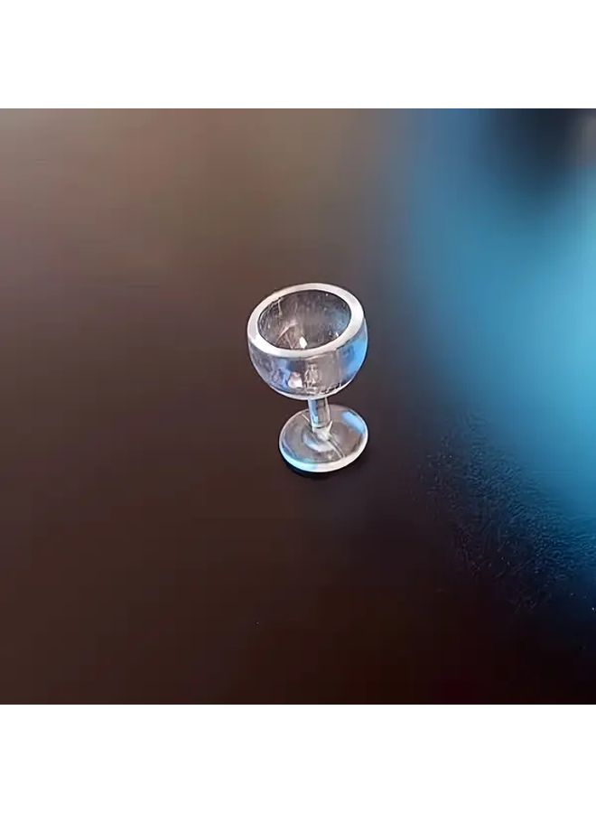 10 Mini Clear Plastic Miniature Wine Glasses For Dollhouse Kitchen Decoration Or Mini Gift Accessories - Image 5