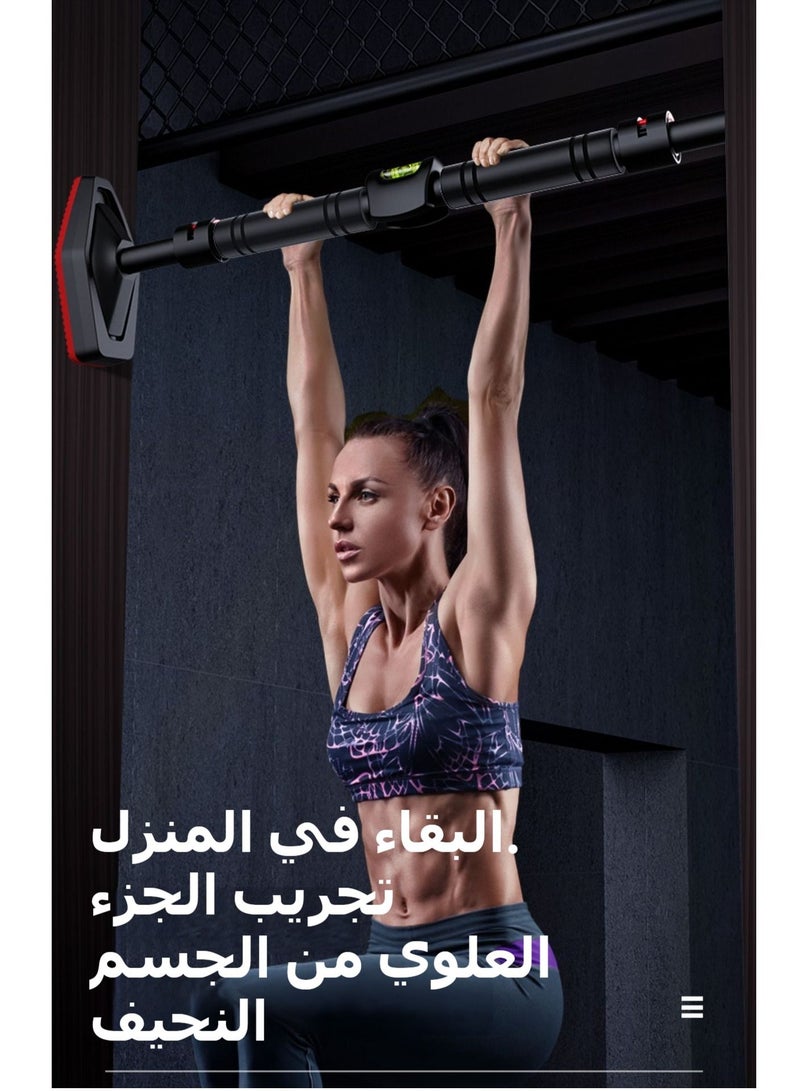 شو وو قضيب حائط قابل للتعديل مع مقابض مريحة للإمساك لتمارين السحب والرفع بالذقن وتدريبات اللياقة البدنية وتنمية العضلات وتمارين وزن الجسم المتنوعة في صالة الألعاب الرياضية المنزلية وفي الهواء الطلق - Image 3