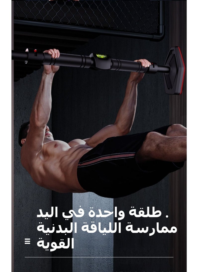 شو وو قضيب حائط قابل للتعديل مع مقابض مريحة للإمساك لتمارين السحب والرفع بالذقن وتدريبات اللياقة البدنية وتنمية العضلات وتمارين وزن الجسم المتنوعة في صالة الألعاب الرياضية المنزلية وفي الهواء الطلق - Image 5