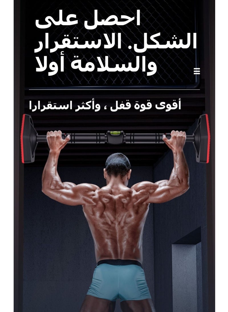 شو وو قضيب حائط قابل للتعديل مع مقابض مريحة للإمساك لتمارين السحب والرفع بالذقن وتدريبات اللياقة البدنية وتنمية العضلات وتمارين وزن الجسم المتنوعة في صالة الألعاب الرياضية المنزلية وفي الهواء الطلق - Image 4