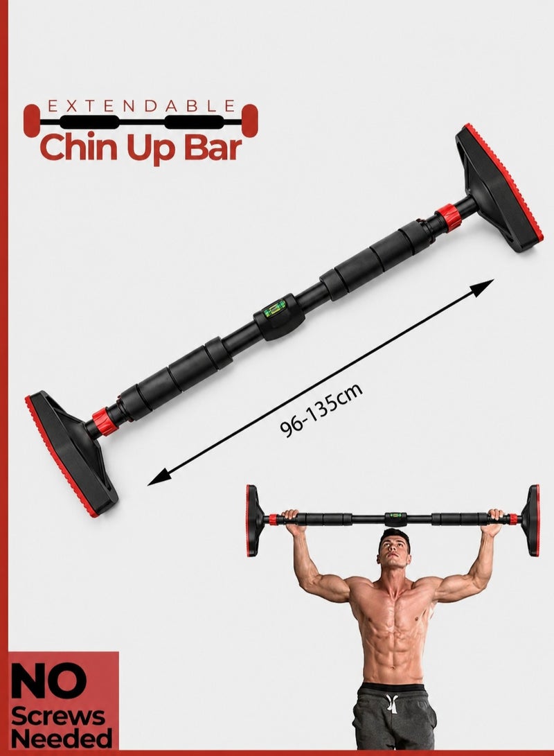 XiuWoo Adjustable Wall Mounted Bar with Comfortable Grip Handles for Pull-Ups Chin-Ups Fitness Training Upper Body Strength Muscle Development and Various Bodyweight Workout at Home Gym Travel and Outdoor - Image 1