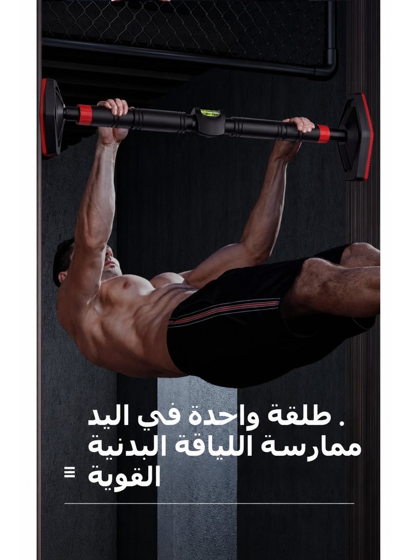 XiuWoo Adjustable Wall Mounted Bar with Comfortable Grip Handles for Pull-Ups Chin-Ups Fitness Training Upper Body Strength Muscle Development and Various Bodyweight Workout at Home Gym Travel and Outdoor - Image 5