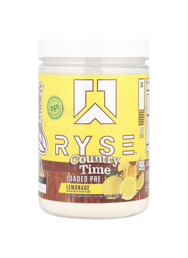 RYSE RYSE, Loaded Pre, Country Time™ Lemonade, 15.6 oz (441 g)  - Image 1