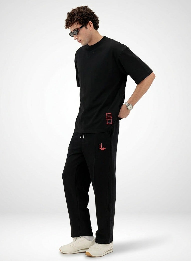 LOUKLAD Authentic Lad Plain Tee with Metal Brooch - Black - Image 4