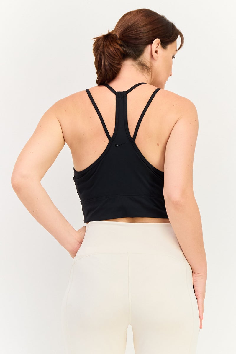 Nike حمالة صدر تدريب غير مبطنة بشعار العلامة التجارية للنساء، سوداء - Image 3