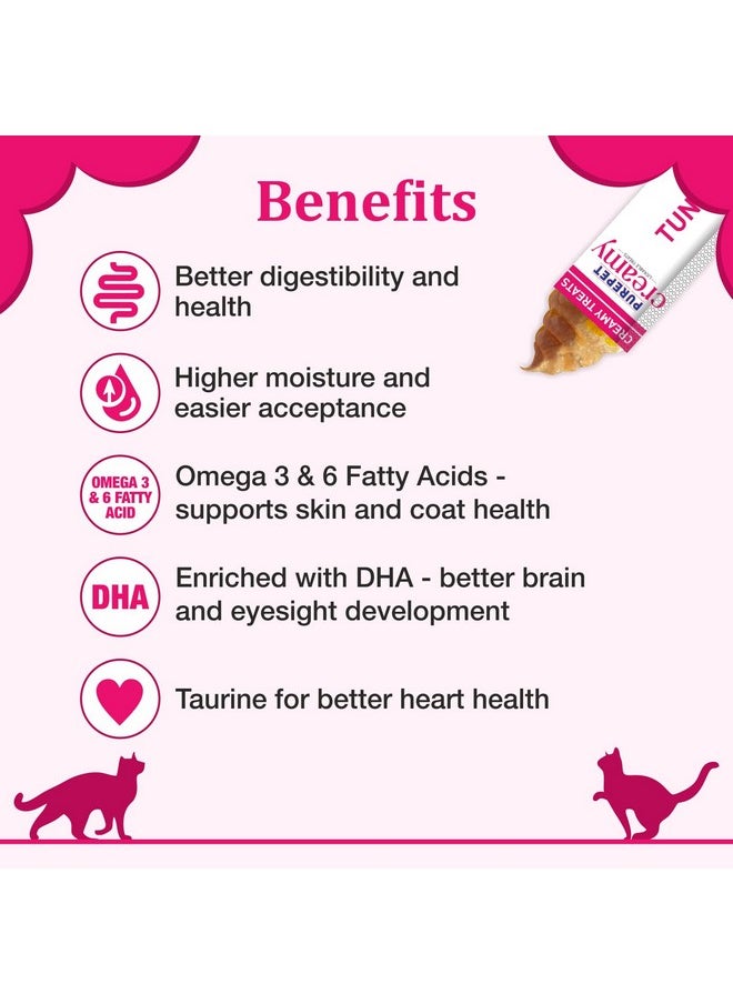 PUREPET PUREPET Creamy Lickable Cat Treats, Tuna & Bonito, Pack of 1X 75 G, Pack for All Life Stages  - Image 2