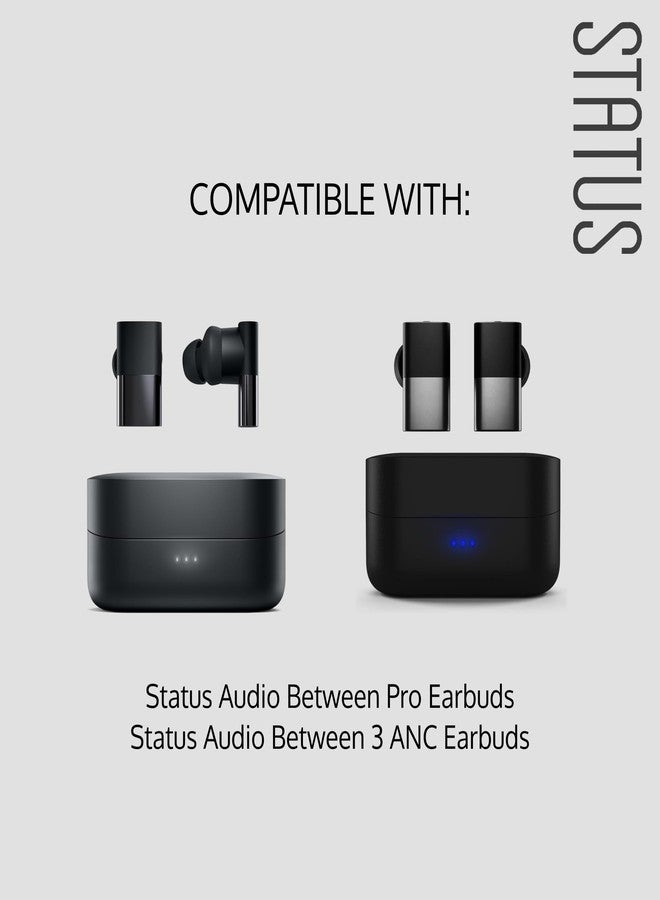 ستيتس أطراف سماعات أذن بديلة من إسفنج الذاكرة من Status Audio - لسماعات الأذن Between Pro و Between 3ANC [أونيكس (أسود)] - Image 4