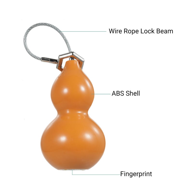 Fingerprint Cable Lock Fingerprint Padlock Keyless Biometric Cabinet Lock Smart Padlock Outdoor Waterproof Padlock for Gym Locker Suitcase Fence Cabinets Gate - Image 5