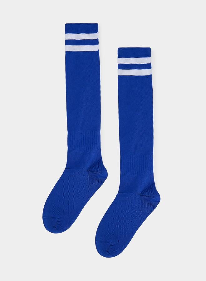 Styli Teen Boys Striped Cuff High Cotton Socks - Image 1