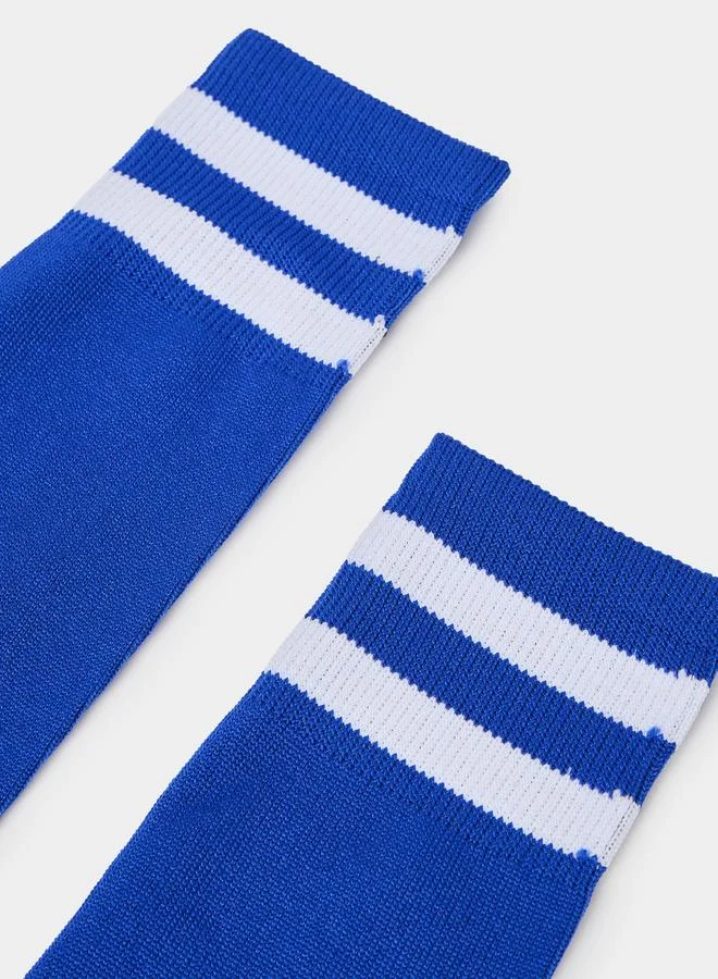 Styli Teen Boys Striped Cuff High Cotton Socks
