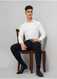 The Indian Garage Co Men Slim Fit Solid Full Sleeves Cutaway Collar Formal Shirt  - Image 5