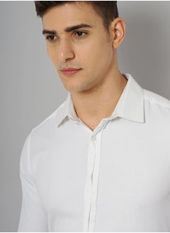 The Indian Garage Co Men Slim Fit Solid Full Sleeves Cutaway Collar Formal Shirt  - Image 4