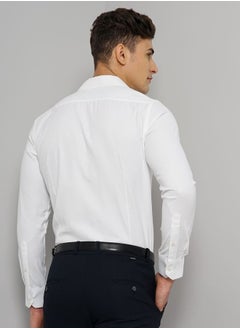 The Indian Garage Co Men Slim Fit Solid Full Sleeves Cutaway Collar Formal Shirt  - Image 2