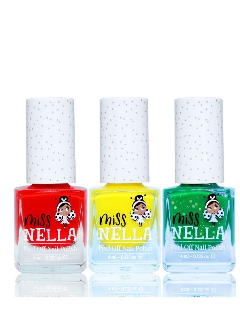 Miss Nella Nail Polish 3 pack -Traffic Lights - Image 1