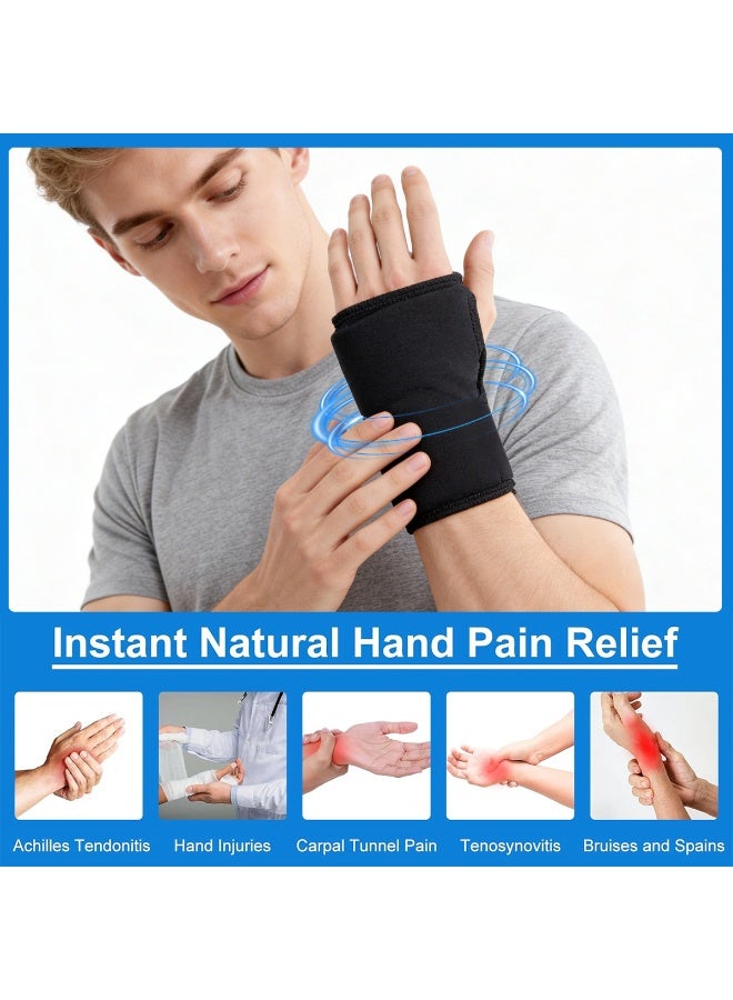 TAPIT Wrist Ice Pack Soft Gel Ice Pack Wrap for Either Wrist for Hot & Cold Hand Therapy Relief for Arthritis Tendonitis Carpal Tunnel Pain Hand Injuries & Swelling - Image 3